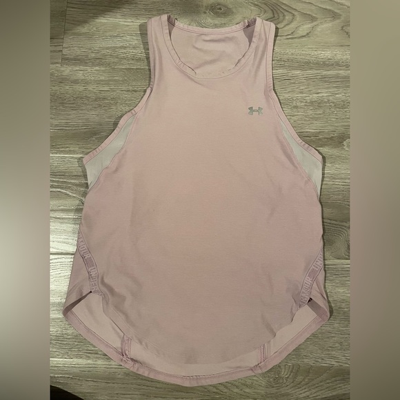 Lavender Under Armour tank top, black-purple Fabletics tights, black longsleeve - Picture 3 of 8